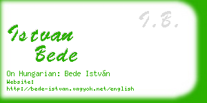 istvan bede business card